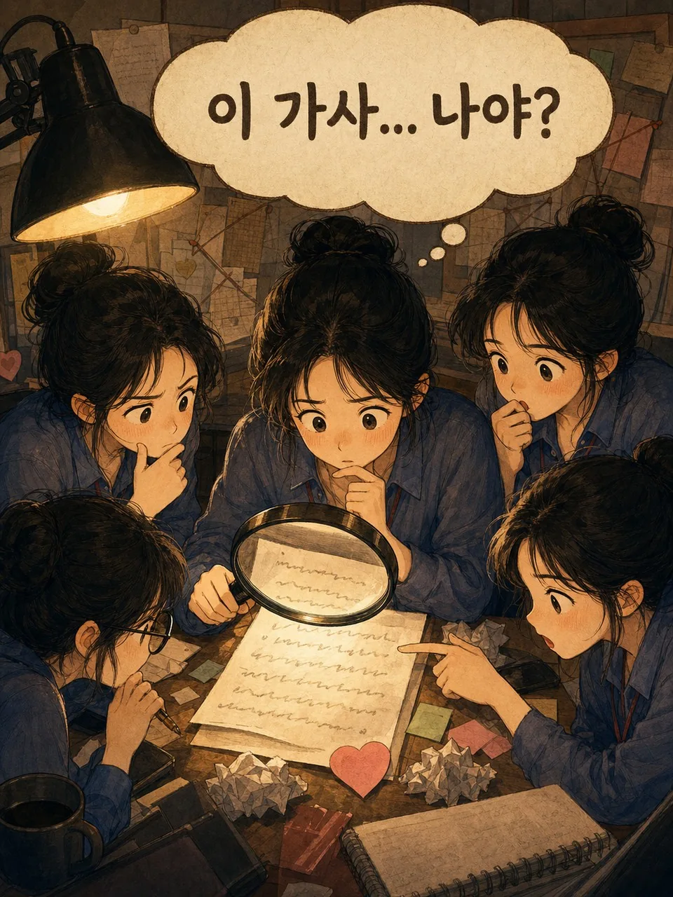 가사를 자기 이야기처럼 확대해석하는 장면