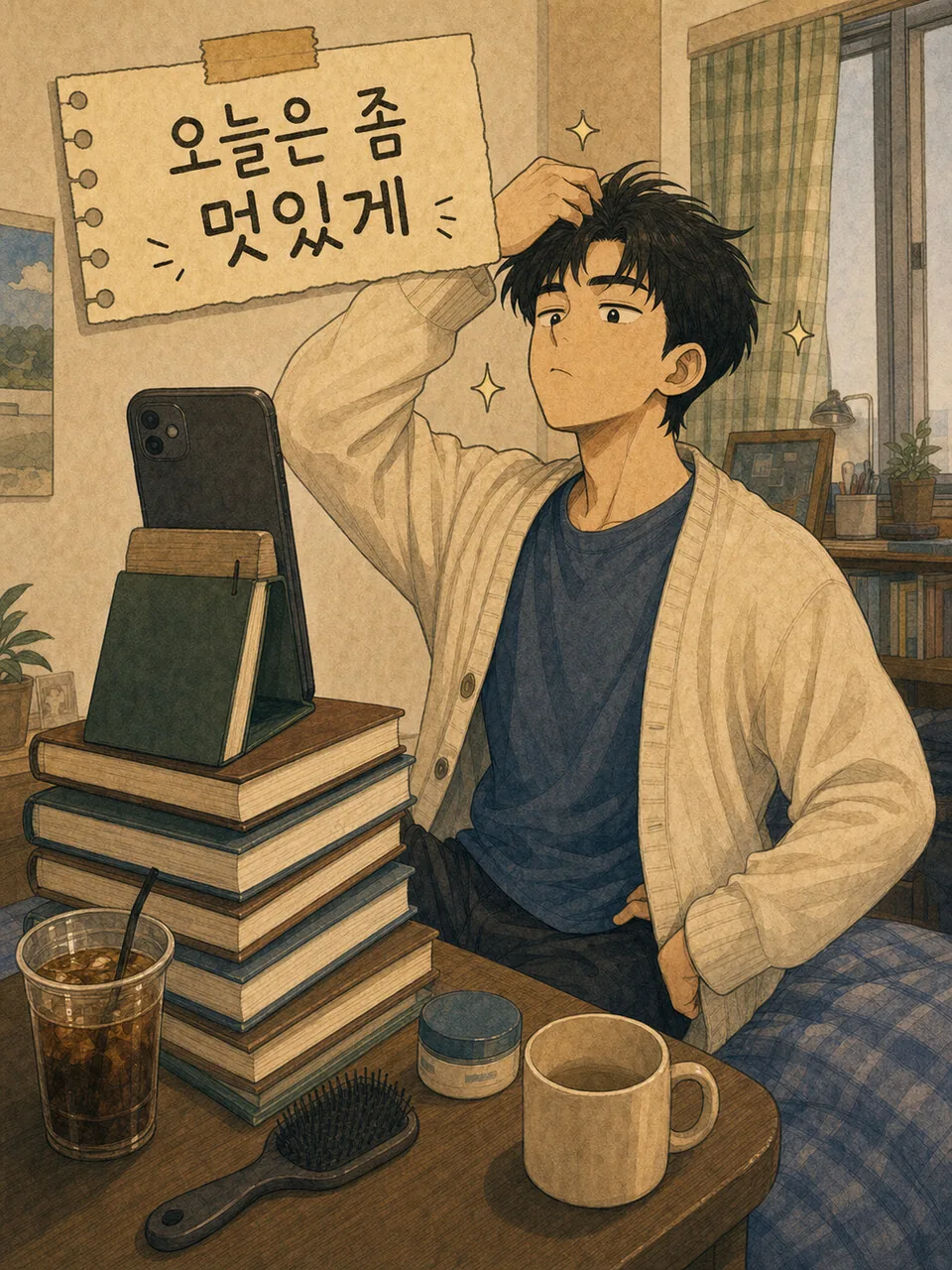 오늘은 좀 멋있게 찍어보려는 장면