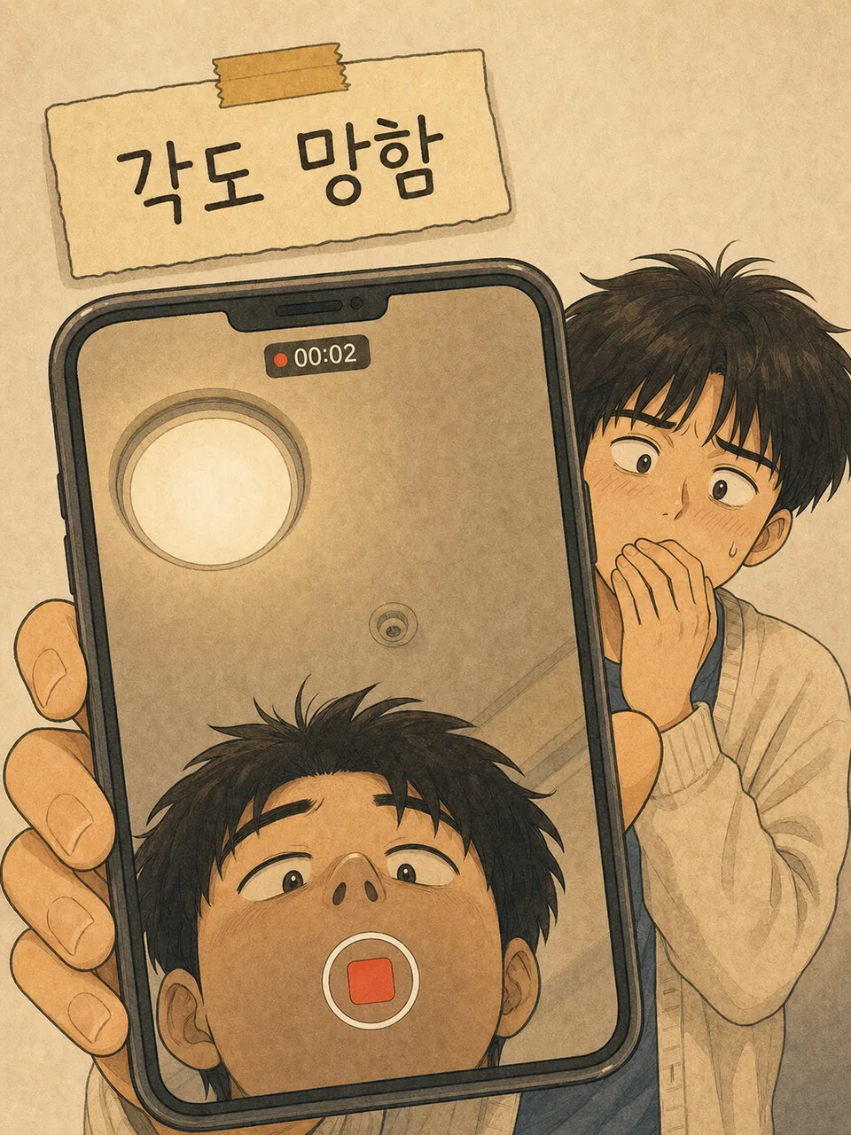 휴대폰 카메라 각도가 망한 장면