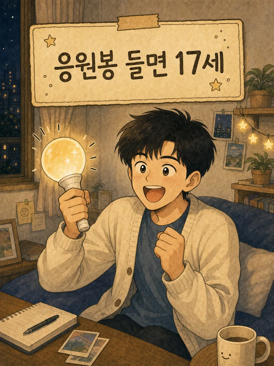 응원봉 들면 17세가 되는 장면